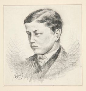 Portrett av en uidentifisert ung gutt av Edwin Austin Abbey