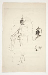 Forstudie for Othello (?) av Edwin Austin Abbey