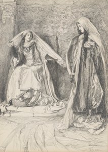 Rebecca og Rowena, illustrasjon for Ivanhoe av Edwin Austin Abbey