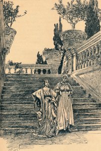 Scene fra Much Ado about Nothing, c1890 av Edwin Austin Abbey