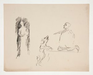 Ark med figurstudier av Edwin Austin Abbey