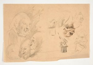 Ark med skisser av Edwin Austin Abbey