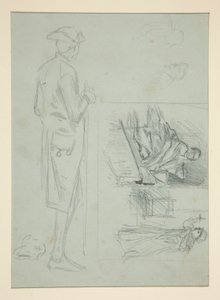 Ark med skisser av Edwin Austin Abbey