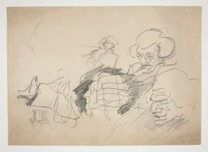 Ark med skisser av Edwin Austin Abbey