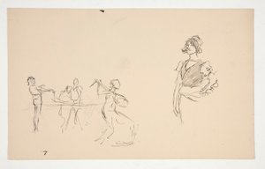 Ark med skisser av Edwin Austin Abbey