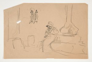 Skisse for av Edwin Austin Abbey