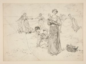 Skisse for av Edwin Austin Abbey