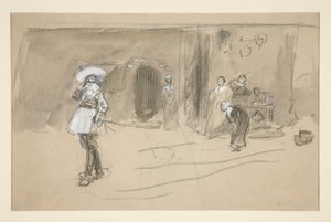 Skisse for en illustrasjon for Selections from the Poetry of Robert Herrick (bok utgitt av Harper i 1882, tidligere utgitt i Harper av Edwin Austin Abbey
