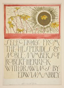 Skisse for en illustrasjon for Selections from the Poetry of Robert Herrick (bok utgitt av Harper i 1882, tidligere utgitt i Harper av Edwin Austin Abbey