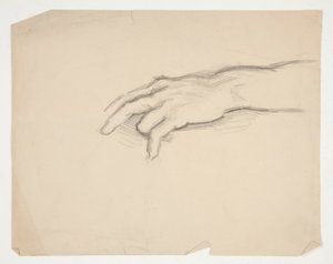 Skisse av en hånd av Edwin Austin Abbey