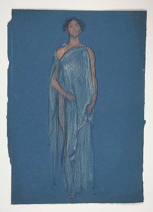 Skisse av en kvinne - kostymestudie for et teaterstykke? av Edwin Austin Abbey