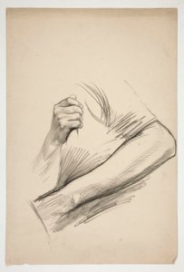 Skisse av en øvre torso av Edwin Austin Abbey