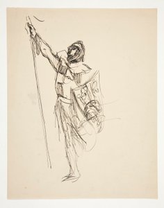 Studie for Crusaders Sighting Jerusalem (oljemaleri) av Edwin Austin Abbey