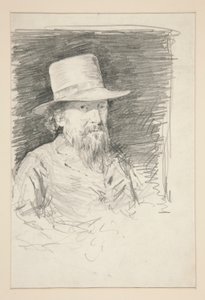 Studie for General Meade: skisse for veggmaleri for delstatsbygningen i Harrisburg, Pennsylvania, 1902-1911 (fullført av John Singer Sargent) av Edwin Austin Abbey