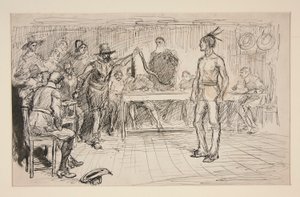 Studie for Miles Standish av Edwin Austin Abbey