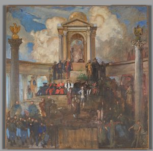 Studie for The Apotheosis of Pennsylvania, House of Representatives Chamber, Pennsylvania State Capitol, Harrisburg av Edwin Austin Abbey