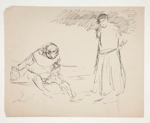 Studer for et uidentifisert Shakespeare-skuespill av Edwin Austin Abbey