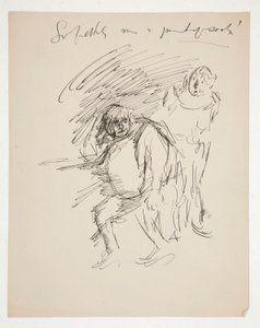 Studer for et uidentifisert Shakespeare-skuespill, muligens Falstaff av Edwin Austin Abbey