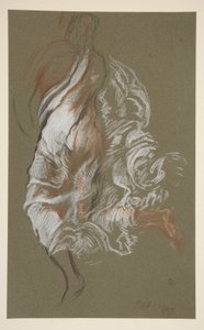 Studie for figur på 14:00 in av Edwin Austin Abbey