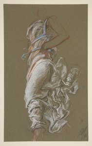 Studer for figur av 7 am in av Edwin Austin Abbey
