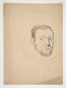 Studie for leder av en mann: skisse for veggmaleri for delstatsbygningen i Harrisburg, Pennsylvania, 1902-1911 (fullført av John Singer Sargent) av Edwin Austin Abbey