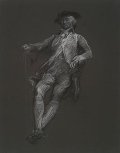 Studie for figuren til John Dickinson, i av Edwin Austin Abbey