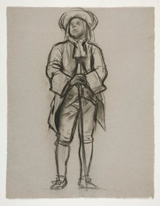 Studer for figuren Penn(?) eller Franklin(?) for veggmaleri ved statshovedbygningen i Harrisburg, Pennsylvania, 1902-1911 (fullført av John Singer Sargent) av Edwin Austin Abbey