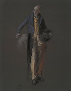 Studie for figuren til Stephan Girard, i av Edwin Austin Abbey