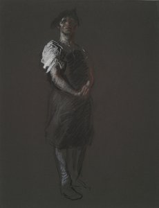 Studie for figuren til en arbeider, i av Edwin Austin Abbey