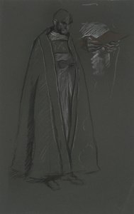 Studie av biskop for kroning av Edward VII av Edwin Austin Abbey