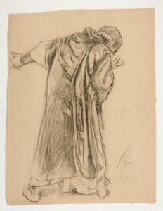 Studie av Sir Galahad, for et av veggmaleriene fra The Quest of the Holy Grail (en serie på femten malerier for Boston Public Library, fullført i 1901) av Edwin Austin Abbey