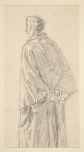 Studie av en mann i kappe av Edwin Austin Abbey