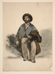 Studie av en sittende mann av Edwin Austin Abbey