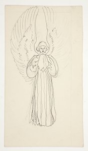 Study of an Angel, for The Quest of the Holy Grail (serie med femten malerier for Boston Public Library, fullført i 1901) av Edwin Austin Abbey