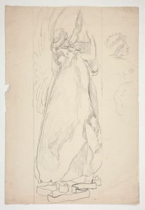 Studie av en engel (for glassmalerier? for et tak?) av Edwin Austin Abbey