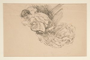 Studie av en engel (for glassmalerier? for et tak?) av Edwin Austin Abbey