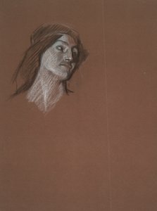 Studie av kvinne av Edwin Austin Abbey