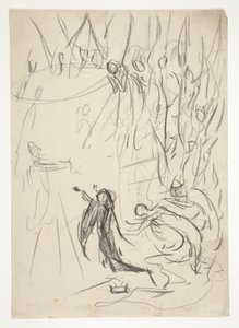 The Achievement of the Grail, studie for The Quest of the Holy Grail (serie med femten malerier for Boston Public Library, fullført i 1901) av Edwin Austin Abbey