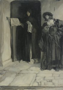 The Duke and Friar Thomas, fra Measure for Measure, Act I, Scene iii av Edwin Austin Abbey