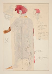 Kongen bevæpnet, kostymeskisse for Henry Irving av Edwin Austin Abbey