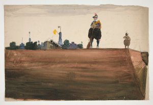 To vaktposter på toppen av en festningsmur av Edwin Austin Abbey