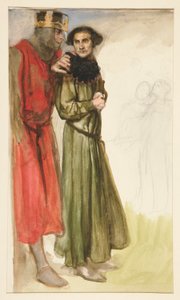 Uidentifisert Shakespeare-scene (to menn) av Edwin Austin Abbey