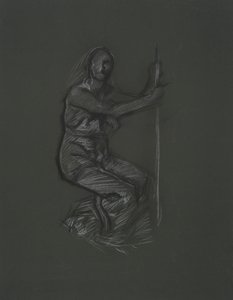 Uidentifisert figurstudie for veggmaleriprosjektet ved Pennsylvania State Capitol Building, Harrisburg, 1902-1911 av Edwin Austin Abbey