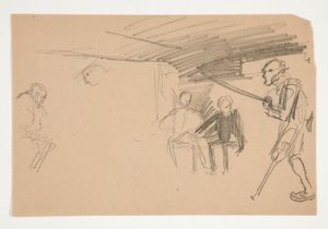 Uidentifisert illustrasjon for Oliver Goldsmith av Edwin Austin Abbey