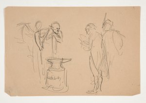 Uidentifisert illustrasjon for Oliver Goldsmith av Edwin Austin Abbey