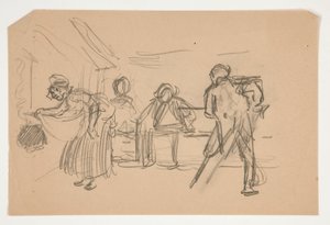 Uidentifisert illustrasjon for Oliver Goldsmith av Edwin Austin Abbey