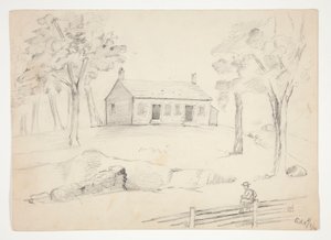 Utsikt over Vennemøtehuset av Edwin Austin Abbey