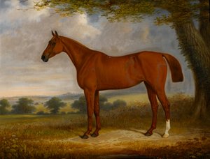 Kastanjejeger i et landskap, 1867 av Edwin Brown