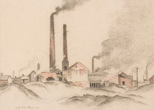 Brick Works (pastell på papir)