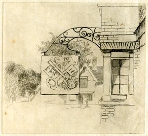 Sign of the Cross Keys, St Neots, Cambridgeshire, 1881.